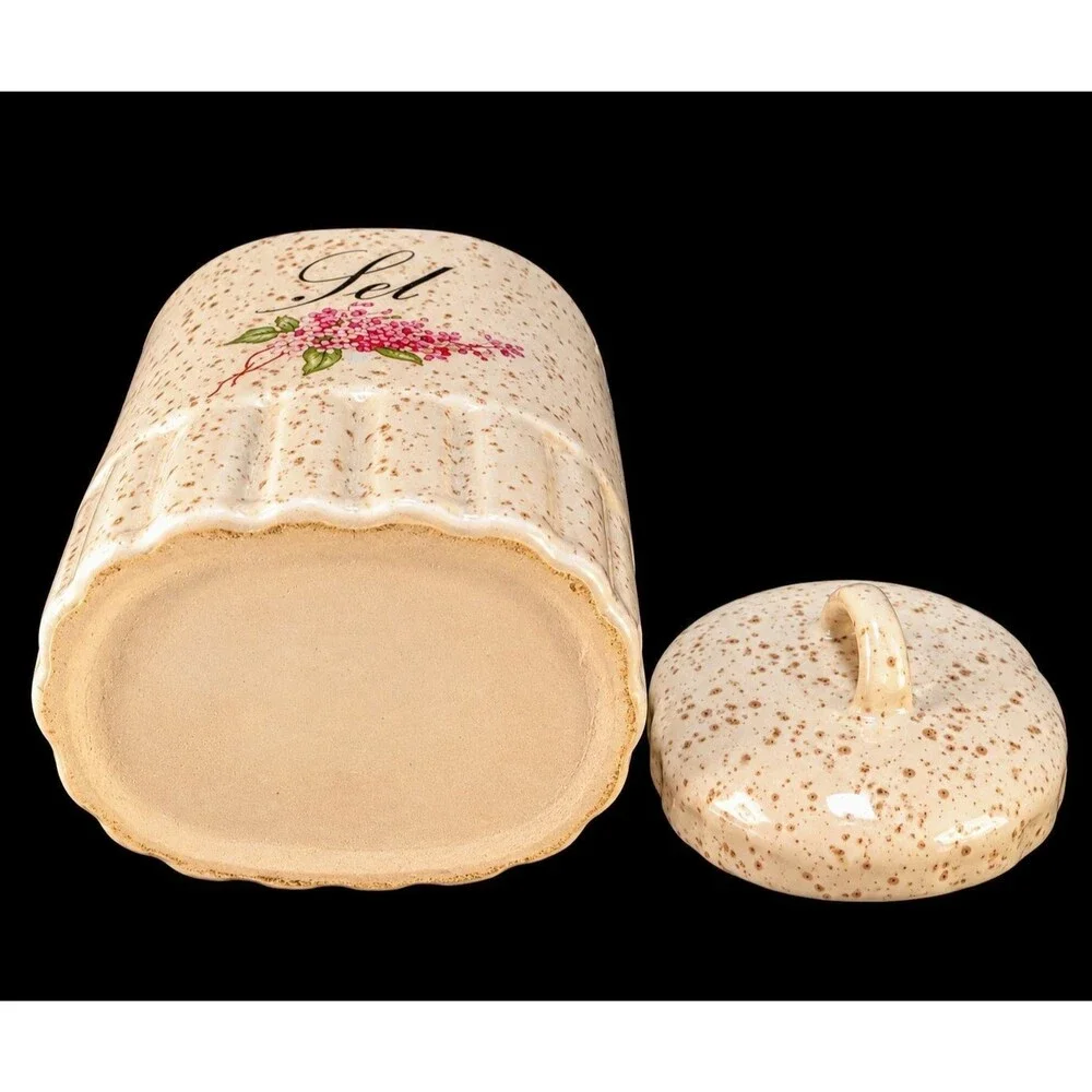 Vintage French Country 4 piece Canister by Blue Mountain Pottery, Country Charm